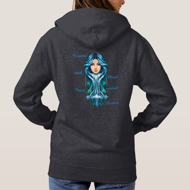 Sudadera Lady Acuario – Misterio y energía zodiaca T Shirt (Baksida)