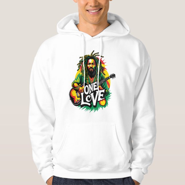 Sudadera  One Love el Rey del Reggae Hoodie (Framsida)