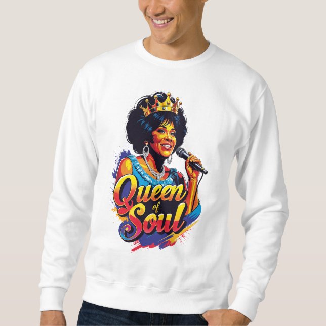 Sudadera  Queen of Soul Lång Ärmad Tröja (Framsida)