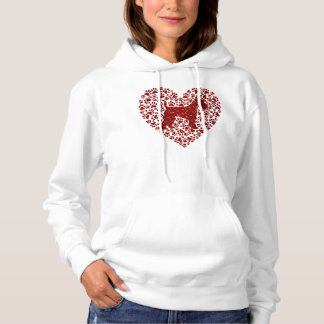 Sudadera Schnauzer Silhouette Heart Paws Adorable T Shirt