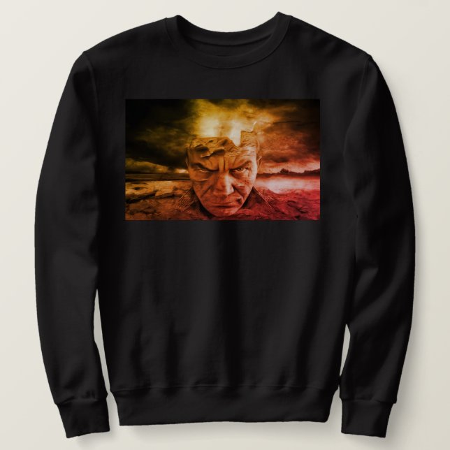 sudadera sencilla con hermoso estampado lång ärmad tröja (Design framsida)