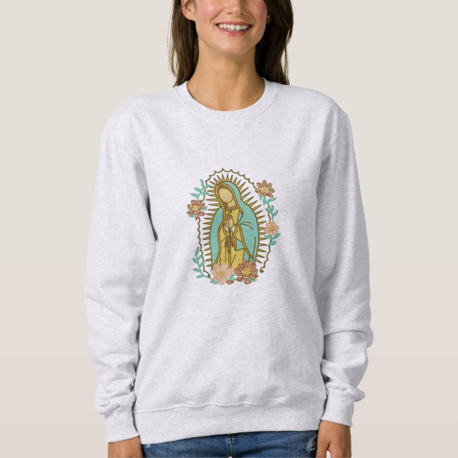 Sudadera Unisex "Virgen de Guadalupe" Fe y arte T Shirt (Framsida)