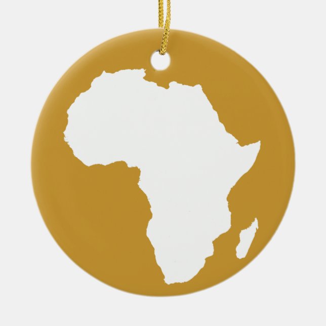 Sudan Brown Audacious Afrika Julgransprydnad Keramik (Framsidan)