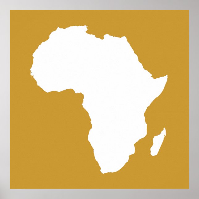 Sudan Brown Audacious Afrika Poster (Framsidan)