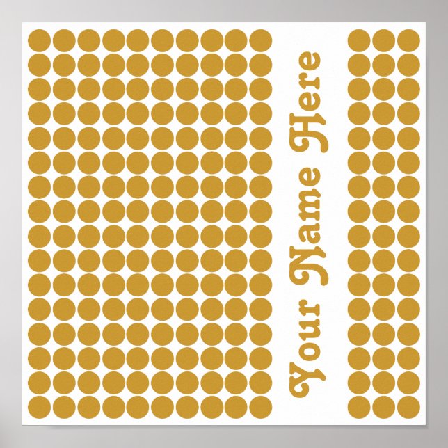 Sudan Brown Safari Dot med namn Poster (Framsidan)