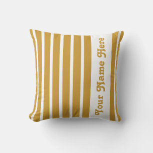Sudan Brown Safari Rand Pillow med namn Kudde