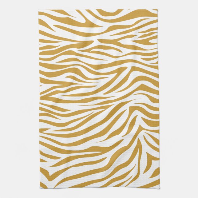 Sudan Brown Safari Zebra Kökshandduk (Vertikal)