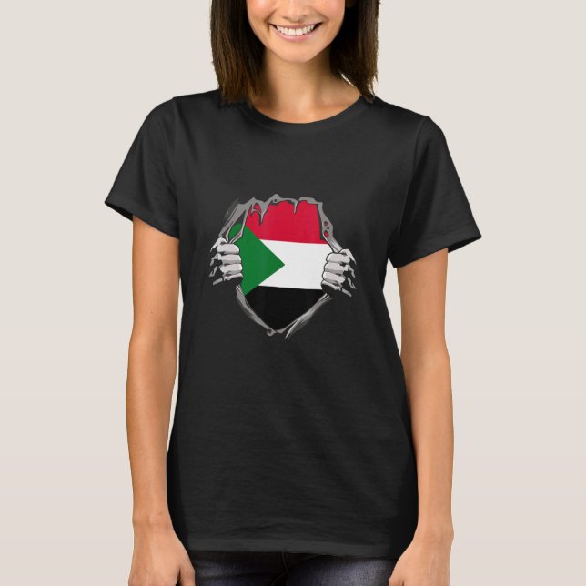 Sudan Flag T Shirt (Framsida)