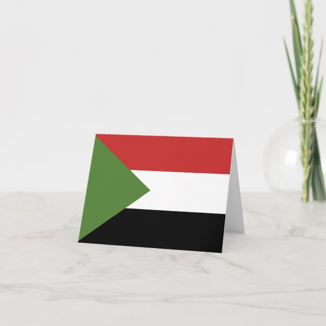 Sudan flagga anteckningskort (Framsida)
