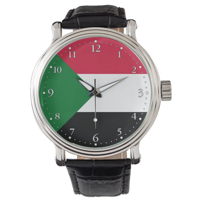 Sudan flagga armbandsur (Framsida)