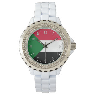 Sudan flagga armbandsur