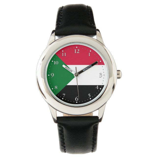 Sudan flagga armbandsur (Framsida)