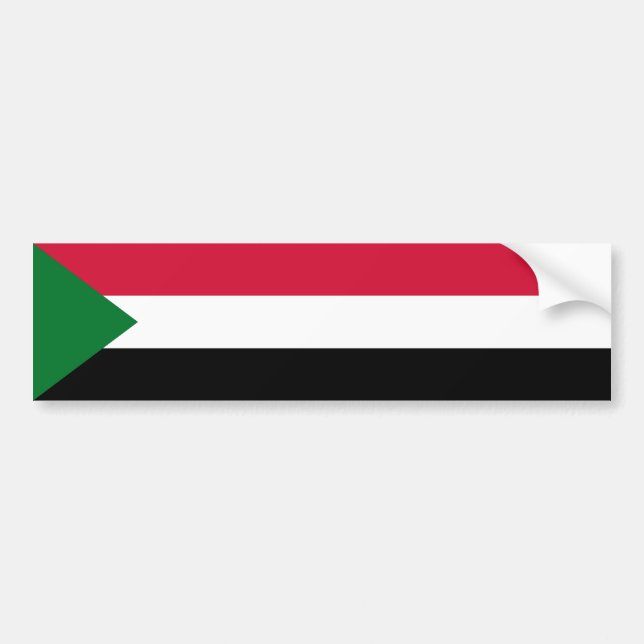 Sudan flagga bildekal (Framsidan)