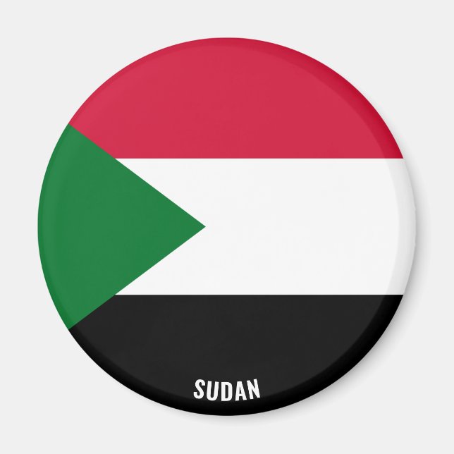 Sudan Flagga Charming Patriotic Magnet (Framsidan)