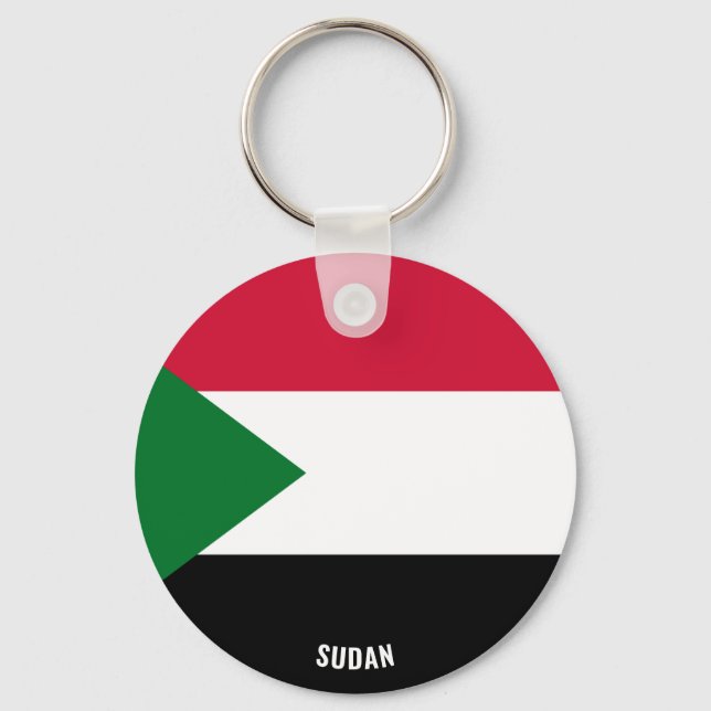 Sudan Flagga Charming Patriotic Nyckelring (Framsida)