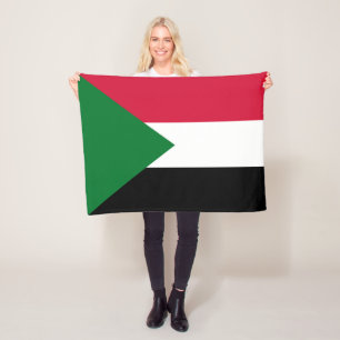 Sudan flagga fleecefilt