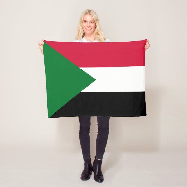 Sudan flagga fleecefilt (På plats)