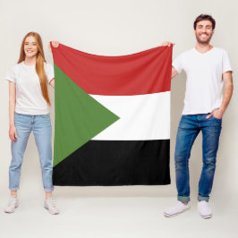 Sudan flagga fleecefilt
