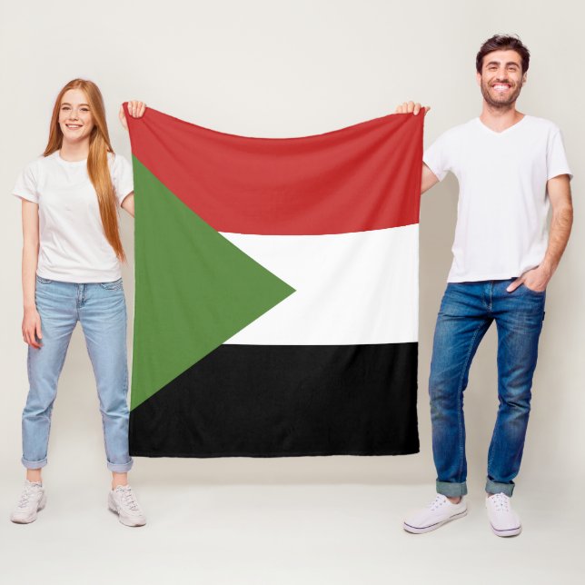 Sudan flagga fleecefilt (På plats)