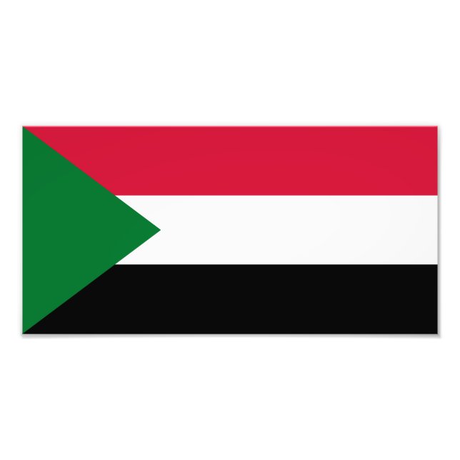 Sudan flagga fototryck (Framsidan)