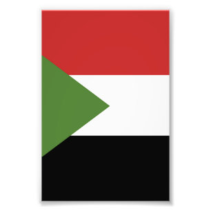 Sudan flagga fototryck