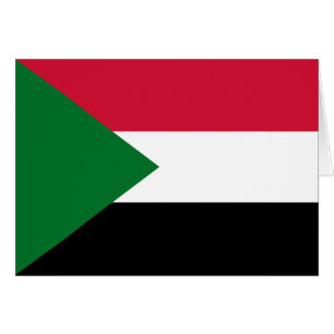 Sudan flagga hälsningskort