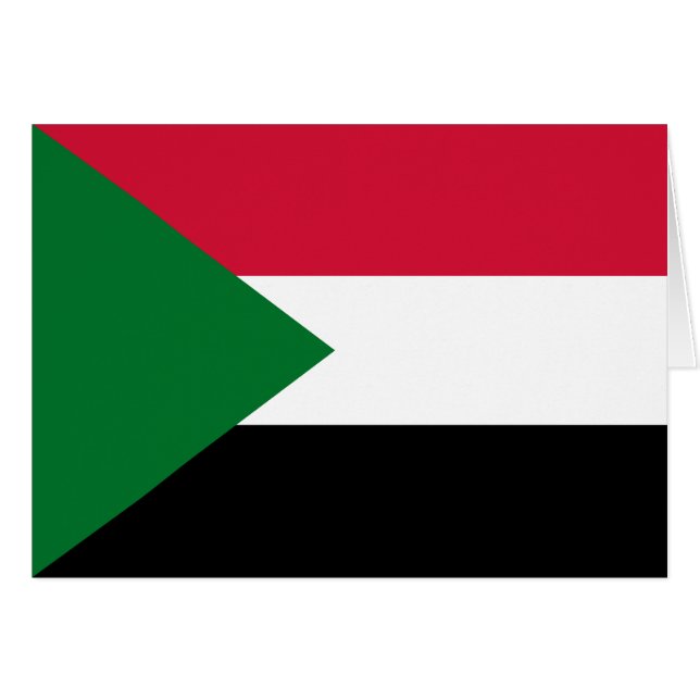 Sudan flagga hälsningskort (Framsidan Horizontal)