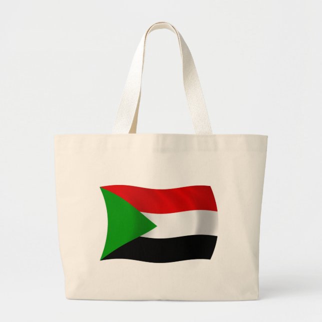 Sudan Flagga Handväskor Jumbo Tygkasse (Framsidan)