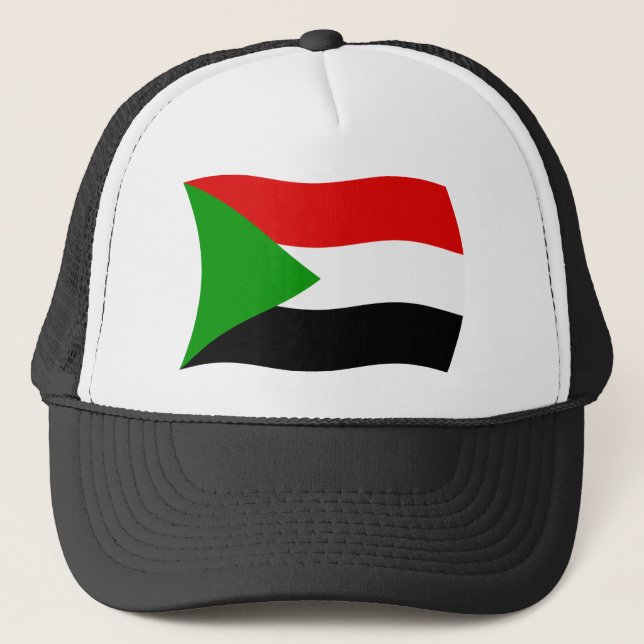 Sudan Flagga Hatt Truckerkeps (Framsida)