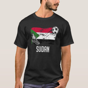 Sudan Flagga Jersey Sudanese SoccTeam Sudanese T Shirt