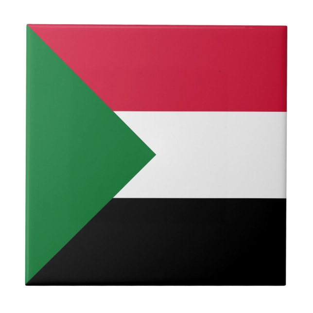 Sudan flagga kakelplatta (Framsidan)