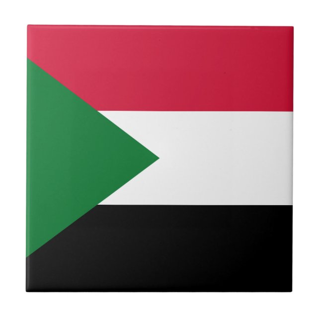Sudan Flagga Kakelplatta (Framsidan)