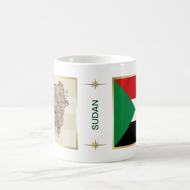 Sudan flagga + Kartamugg Kaffemugg (Center)