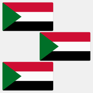 Sudan flagga klistermärke
