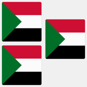 Sudan flagga klistermärke