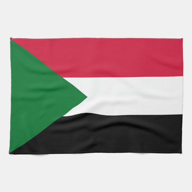 Sudan flagga kökshandduk (Horisontell)