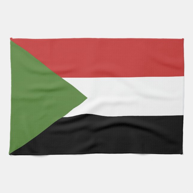 Sudan flagga kökshandduk (Horisontell)