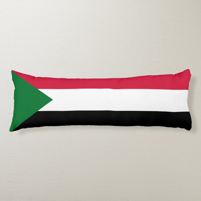 Sudan flagga kroppskudde (Framsidan)