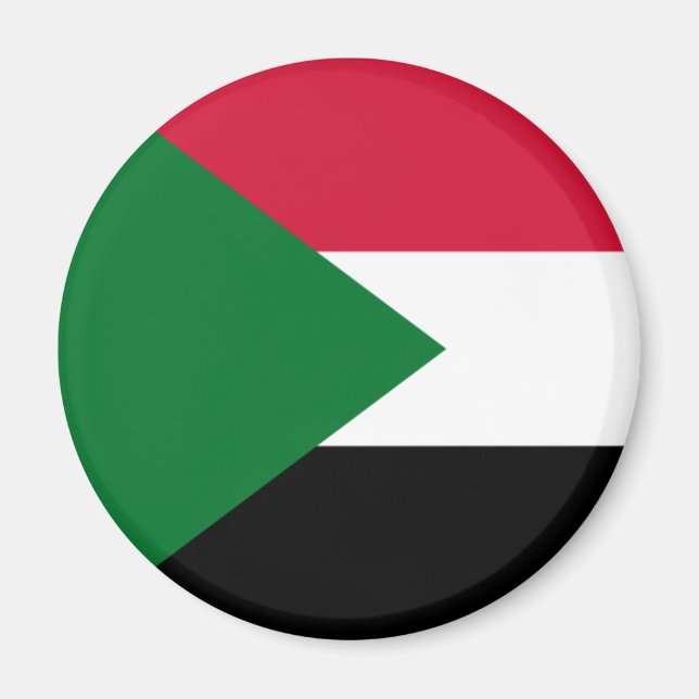 Sudan Flagga Magnet (Framsidan)
