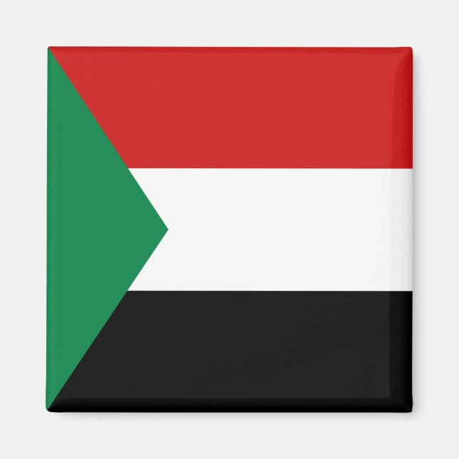 Sudan Flagga Magnet (Framsidan)