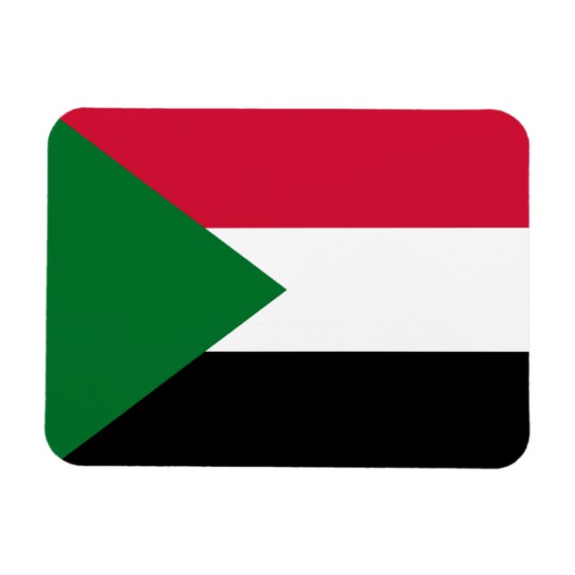 Sudan flagga magnet (Horisontell)
