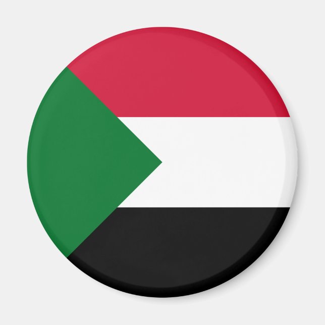 Sudan flagga magnet (Framsidan)