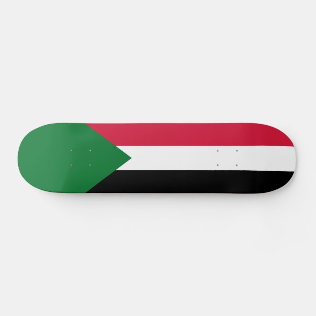 Sudan flagga mini skateboard bräda 18,5 cm (Horz)