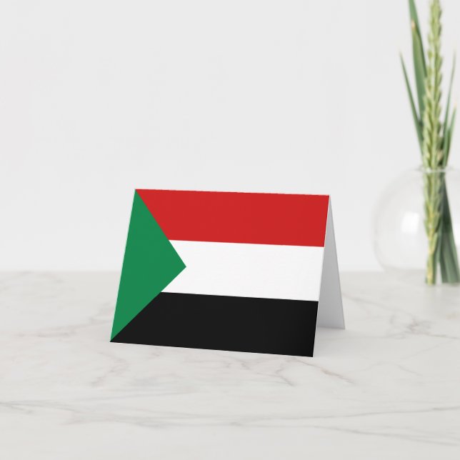 Sudan Flagga Notekort Kort (Framsida)