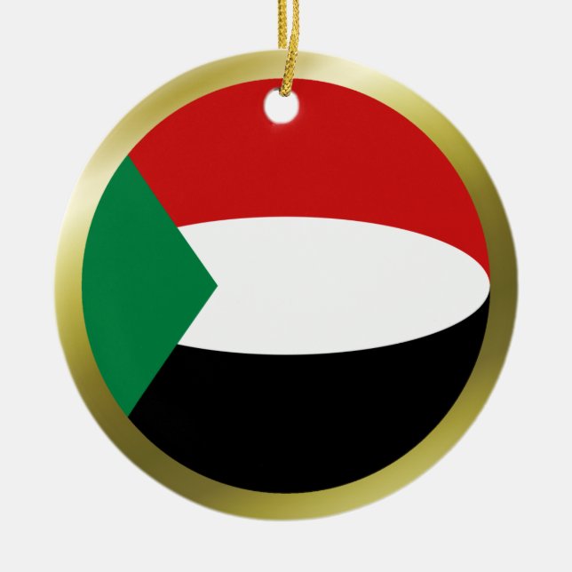 Sudan Flagga Ornament (Framsidan)