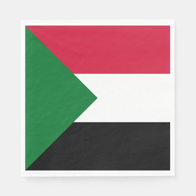 Sudan flagga pappersservett (Framsidan)