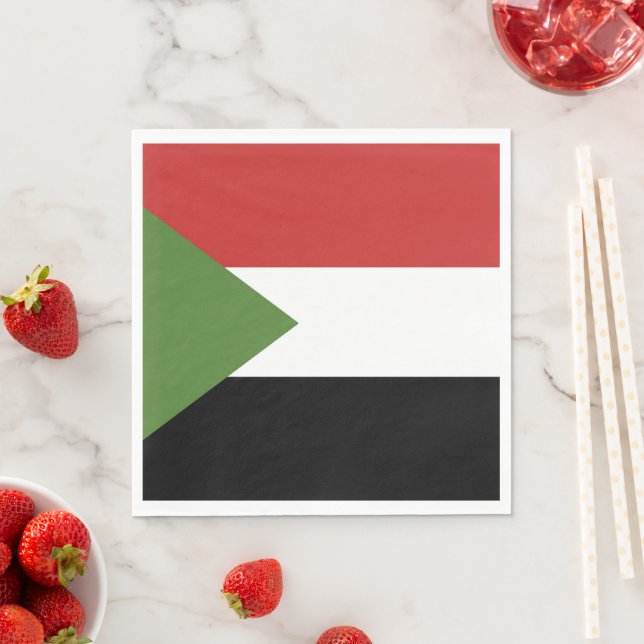 Sudan flagga pappersservett (Insitu)