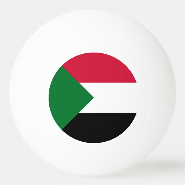 Sudan flagga pingisboll (Framsidan)
