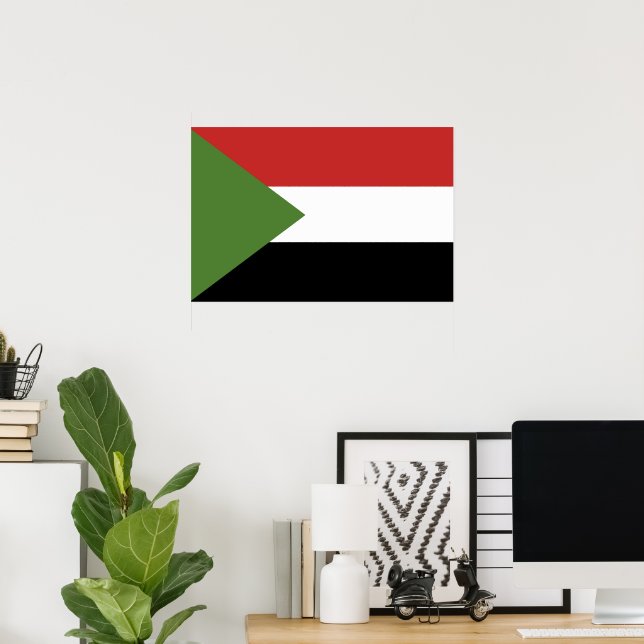 Sudan flagga poster (Hemmakontoret)