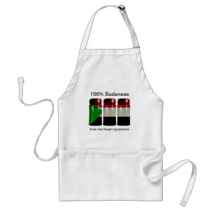 Sudan Flagga Spice Burk Apron Förkläde